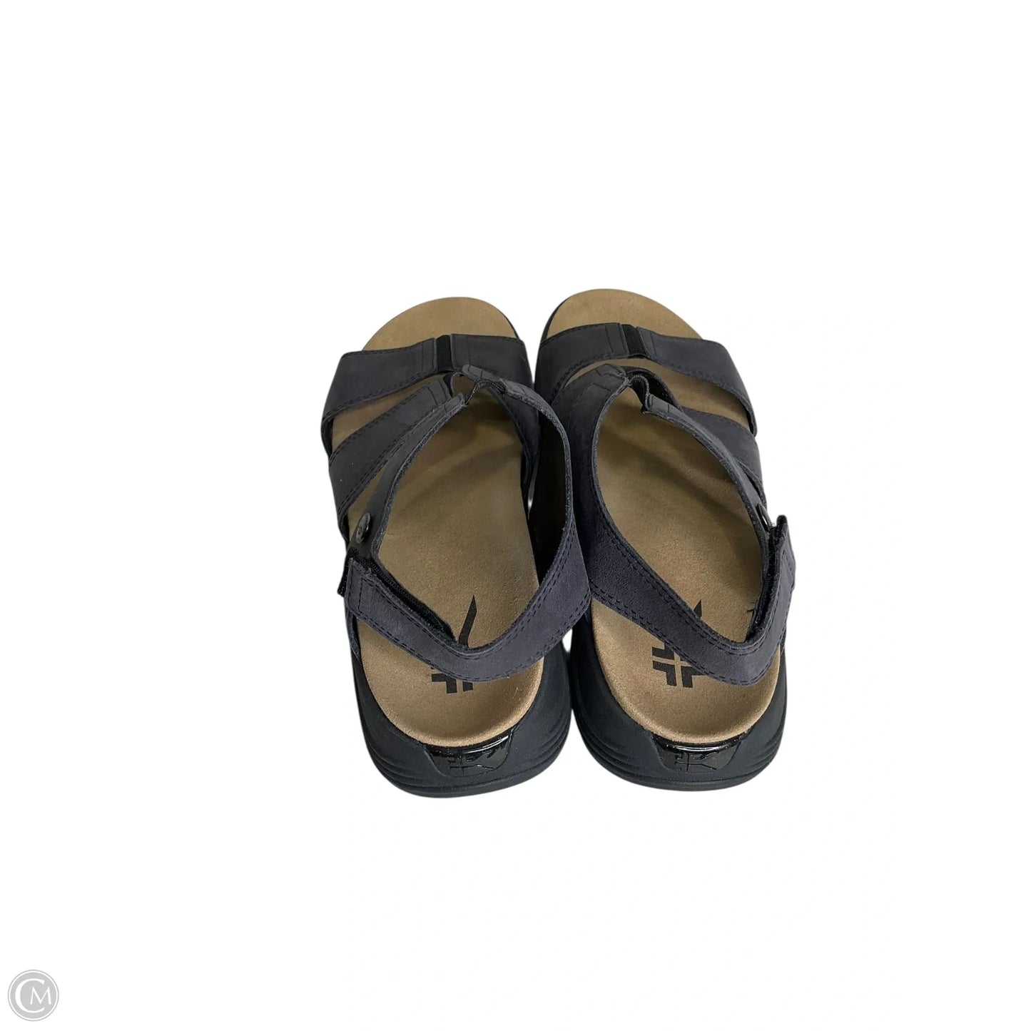 Sandals Flats By Clothes Mentor In Black, Size: 8