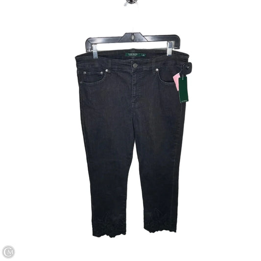 Jeans Cropped By Ralph Lauren In Black, Size: 12