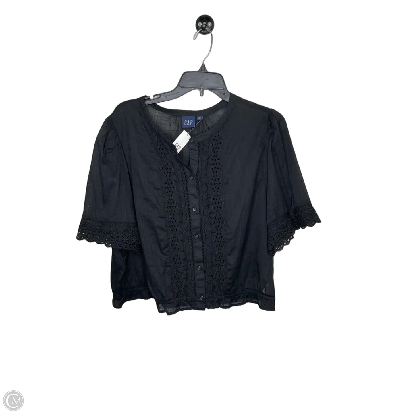 Top Short Sleeve By Gap In Black, Size: Xl