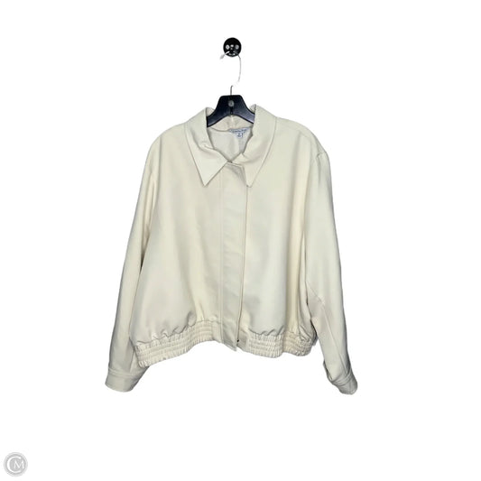 Jacket Moto By Ophelia Roe In Cream, Size: 3x