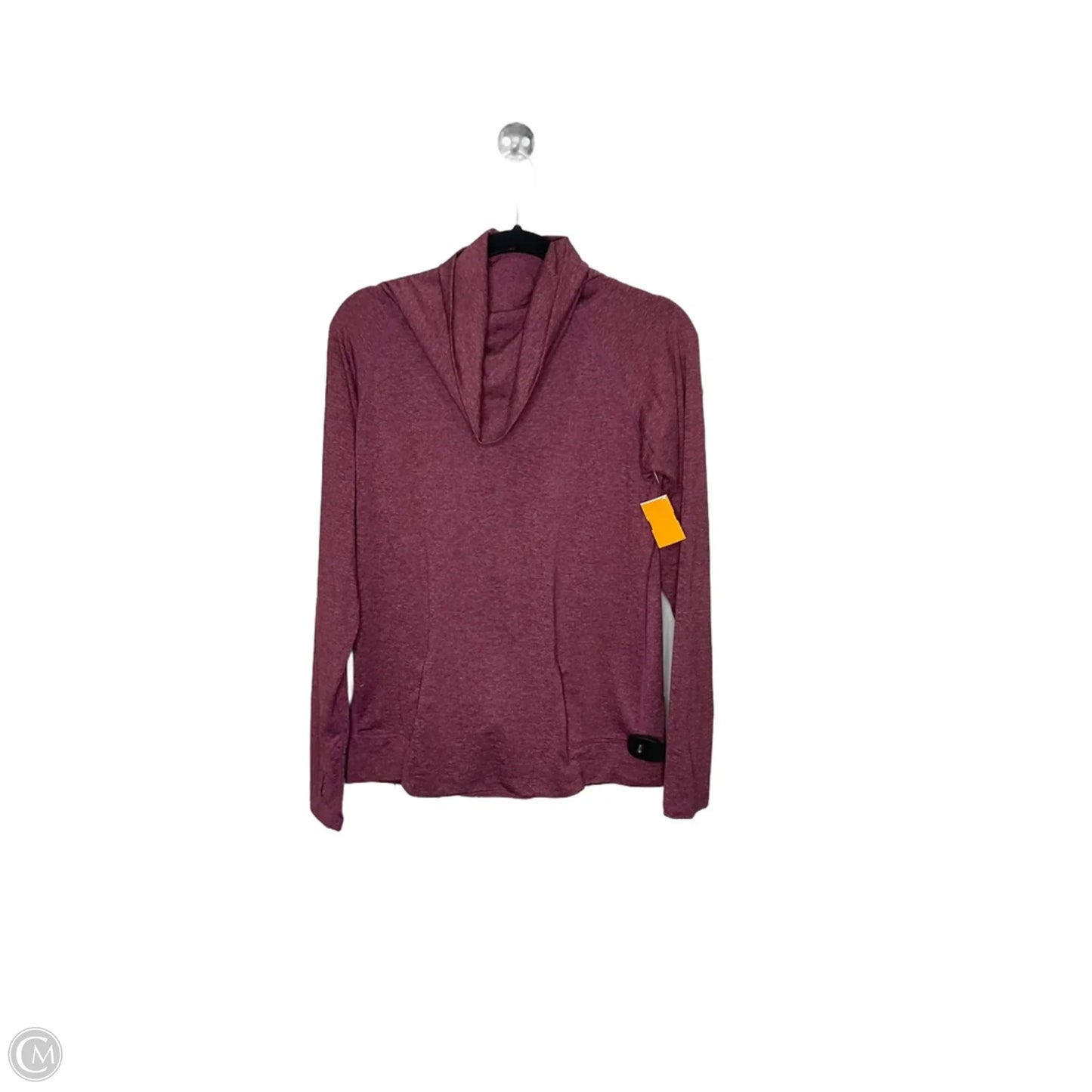 Athletic Top Long Sleeve Collar By Lululemon In Maroon, Size: 6