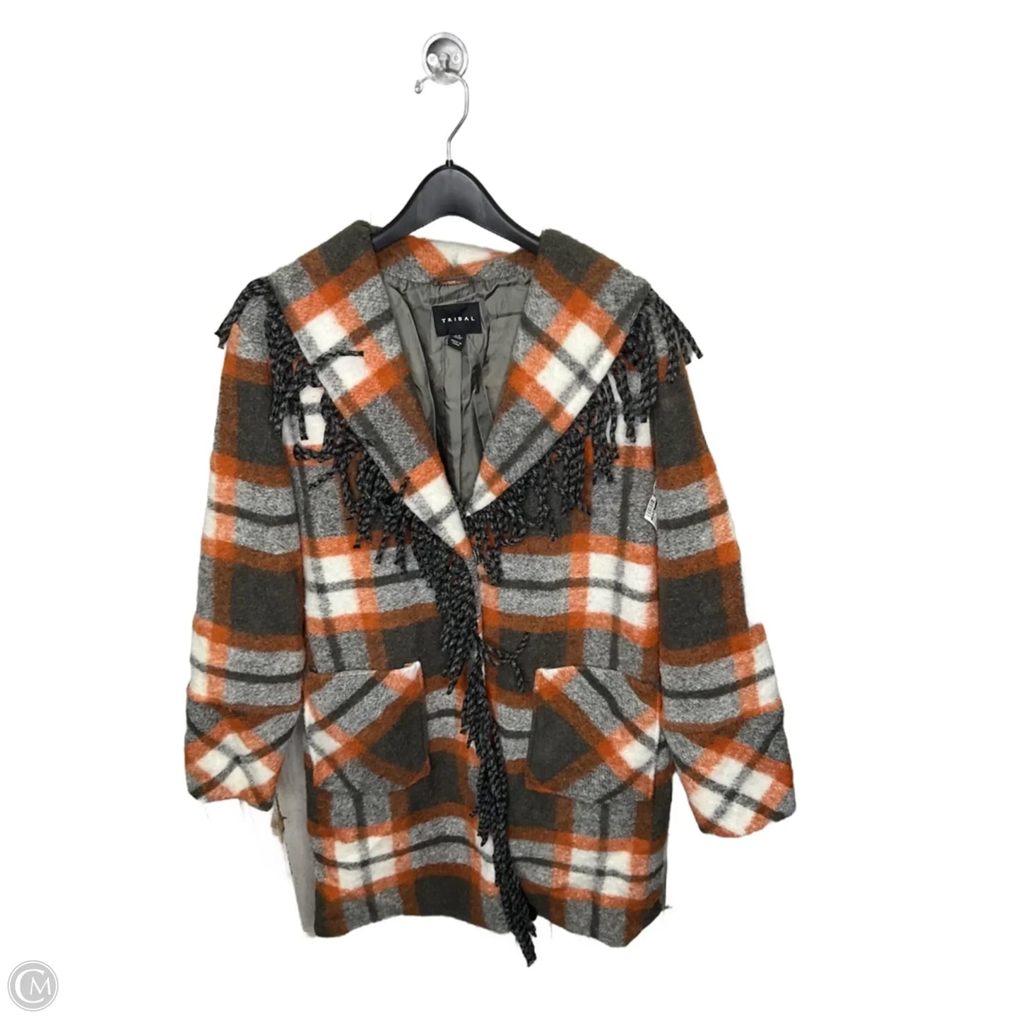 Coat Parka By Tribal In Plaid Pattern, Size: S