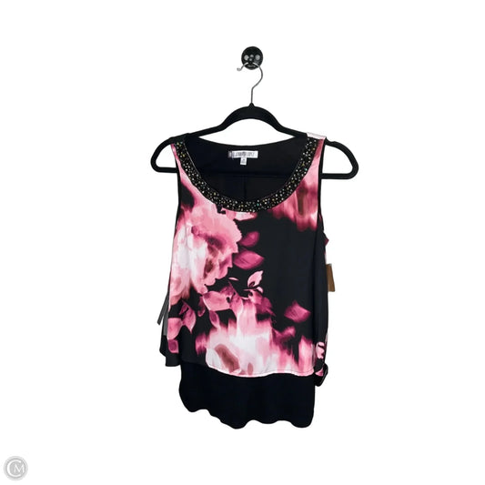 Top Sleeveless By Jennifer Lopez In Black & Pink, Size: Xs