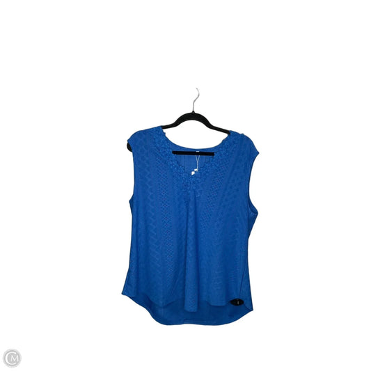 Top Sleeveless By Clothes Mentor In Blue, Size: Xxl