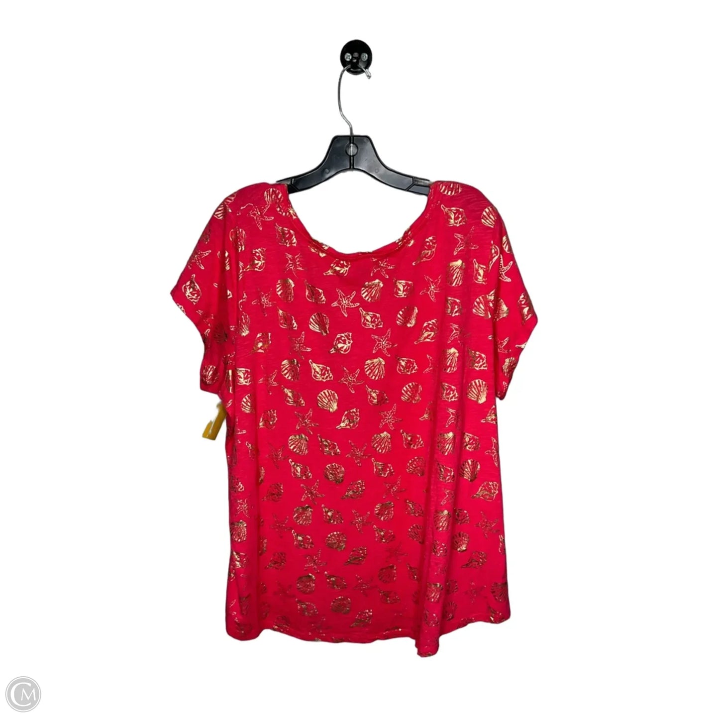 Top Short Sleeve By Clothes Mentor In Pink, Size: 3x