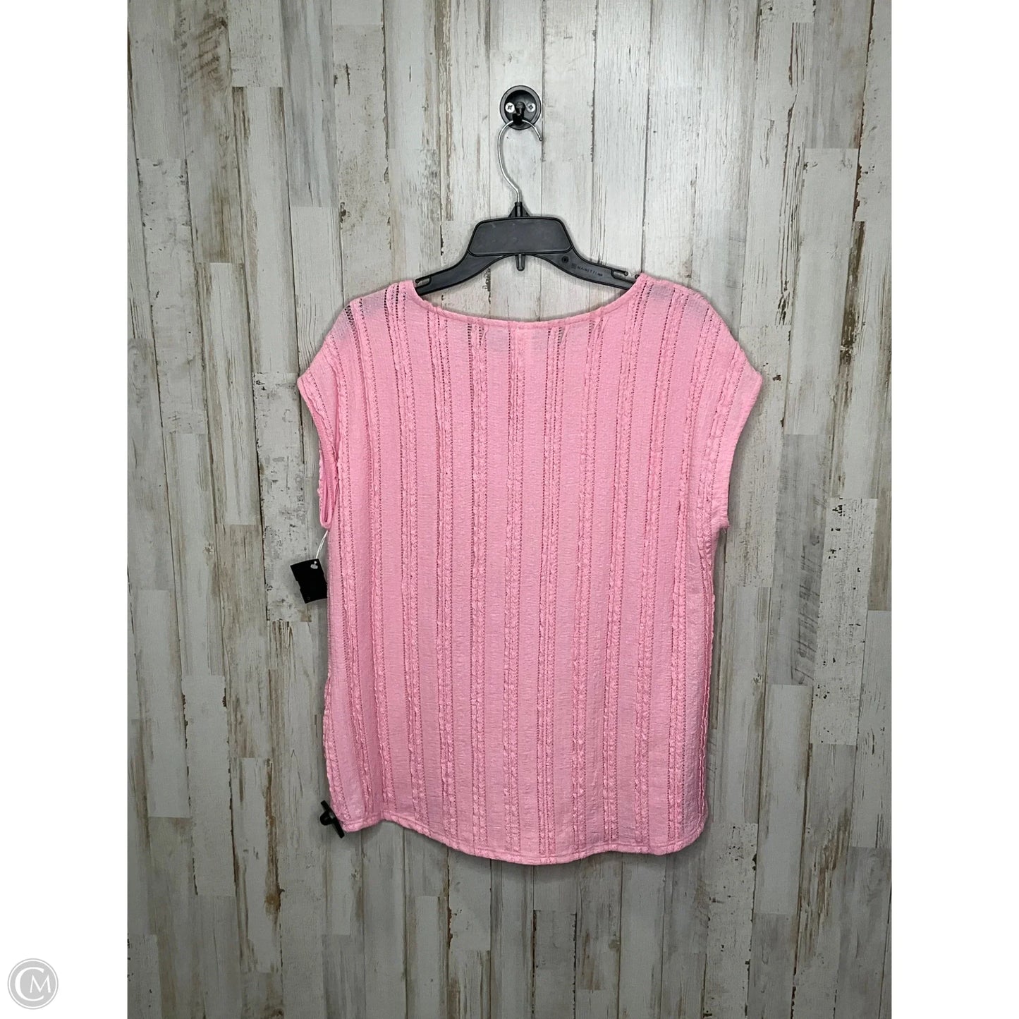 Top Short Sleeve By 7th Ray In Pink, Size: M