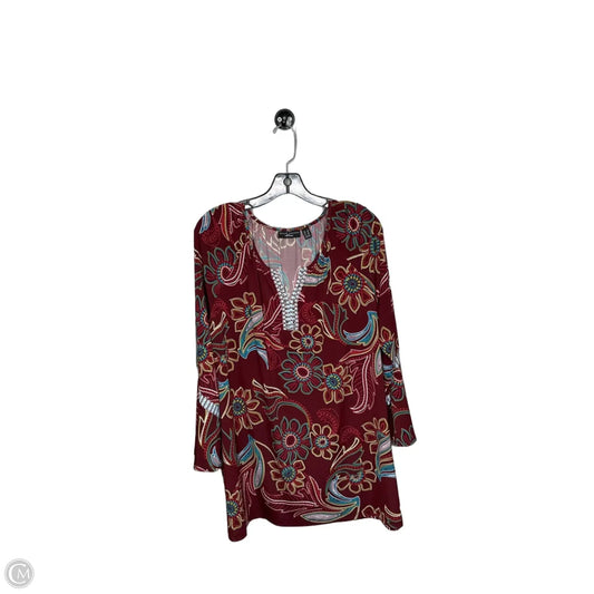 Top Short Sleeve By Susan Graver In Multi-colored, Size: 1x