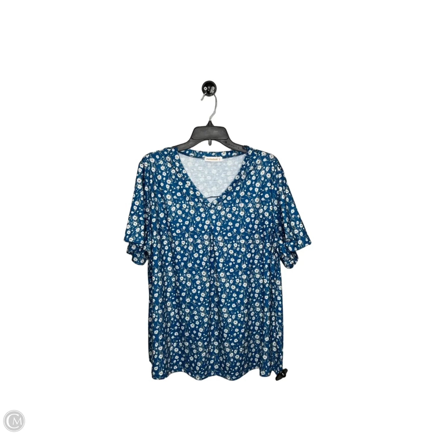 Top Short Sleeve By Clothes Mentor In Blue, Size: 2x