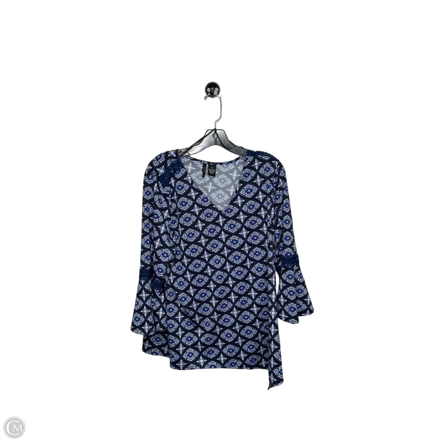 Top Short Sleeve By New Directions In Blue, Size: Xl