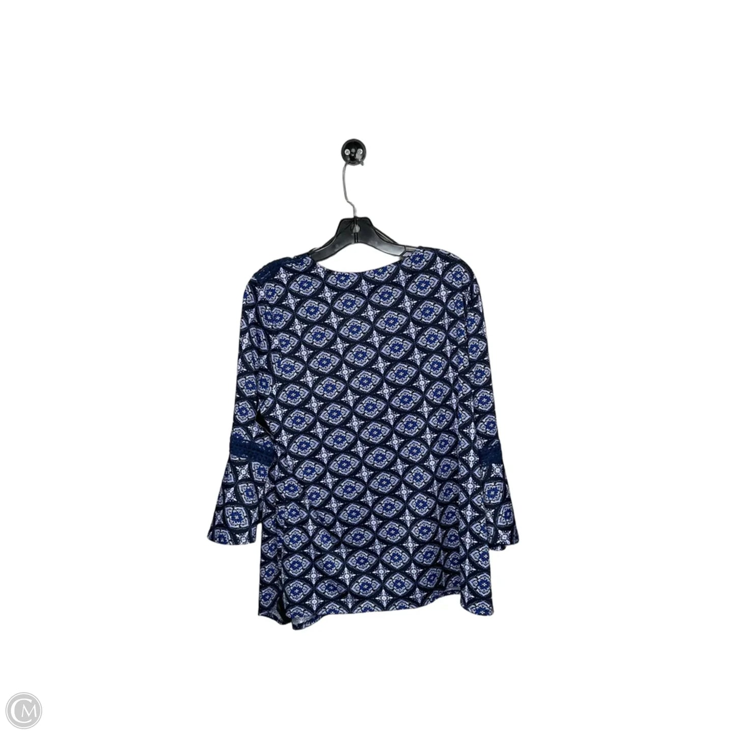 Top Short Sleeve By New Directions In Blue, Size: Xl