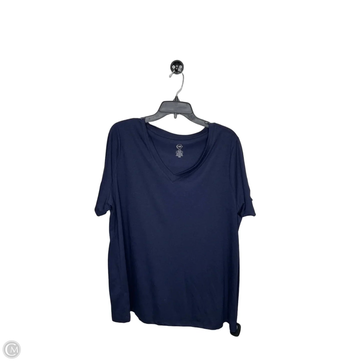 Top Short Sleeve Basic By Cato In Navy, Size: 1x