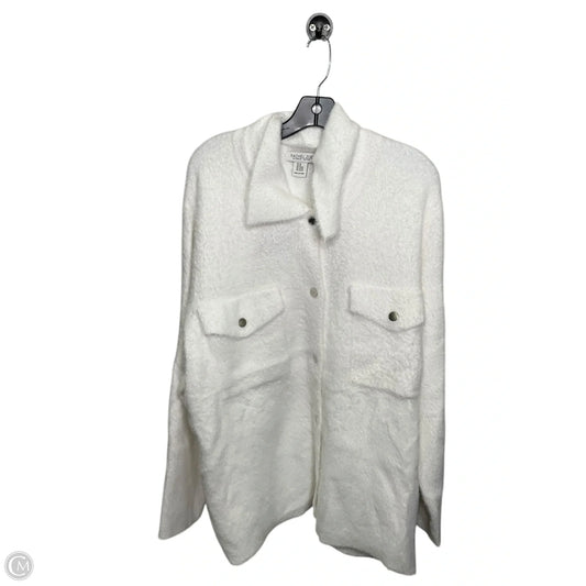 Sweater Cardigan By Rachel Zoe In White, Size: 3x