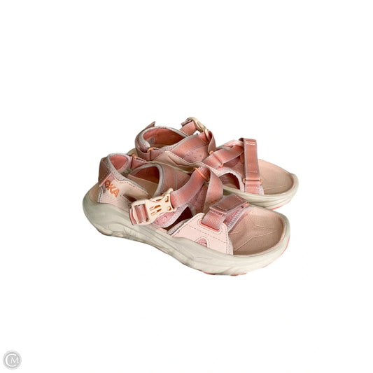 Sandals Flats By Hoka In Peach, Size: 8