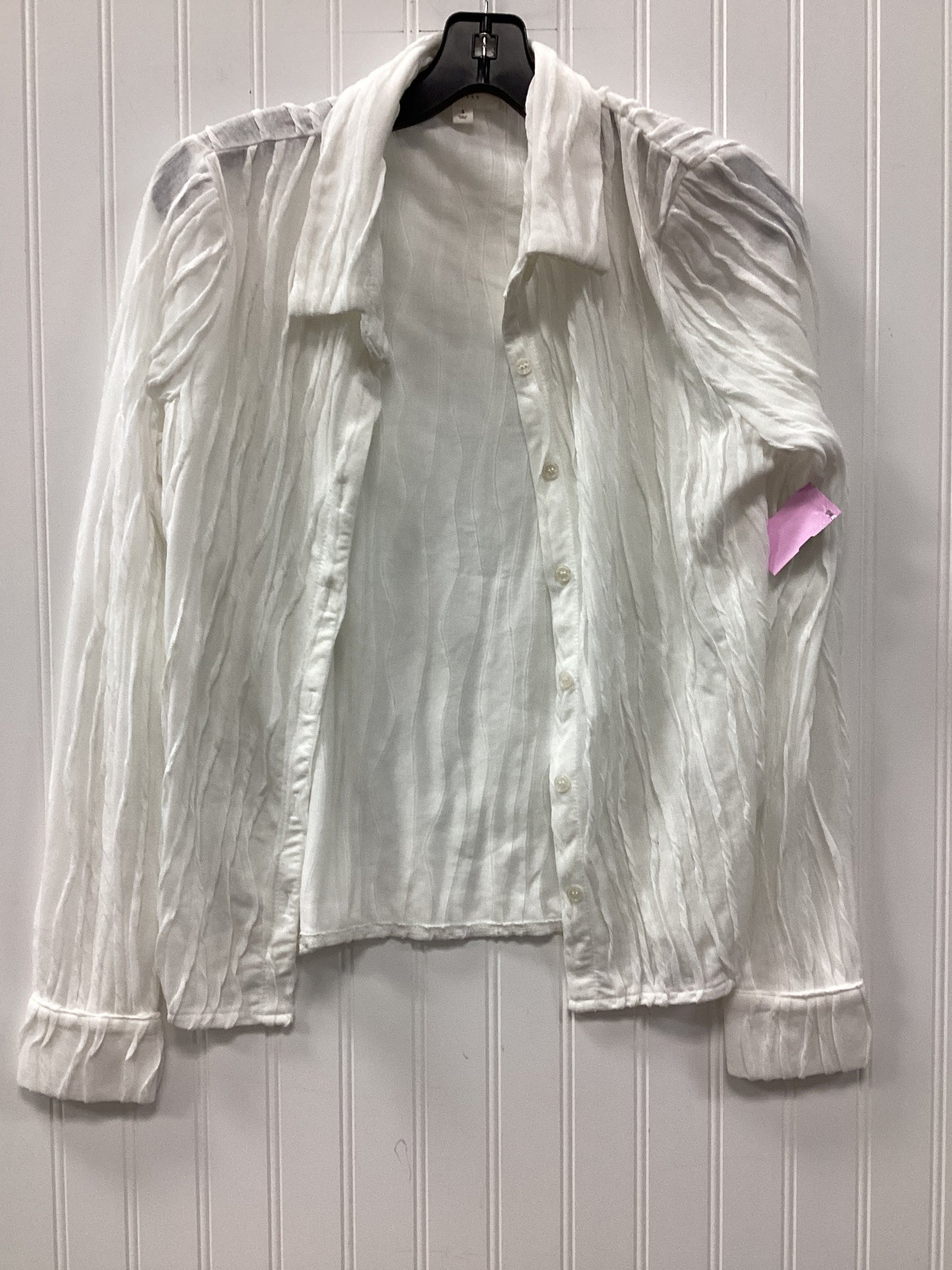 Blouse Ls By Cmc In White, Size:S