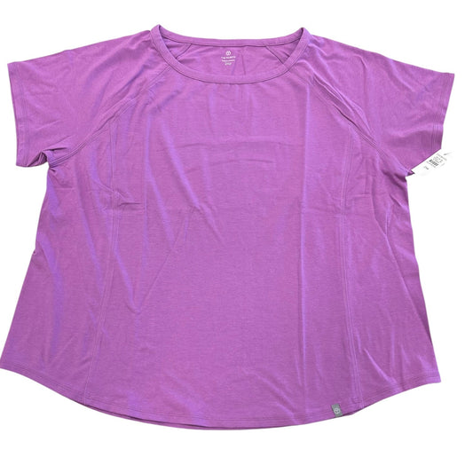 Top Ss Basic By Talbots In Purple, Size:2X