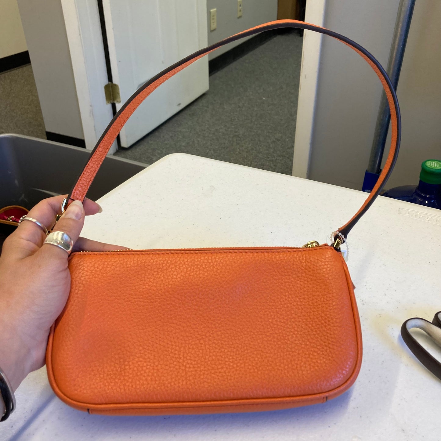 Handbag Designer By Michael Kors In Orange, Size:Small
