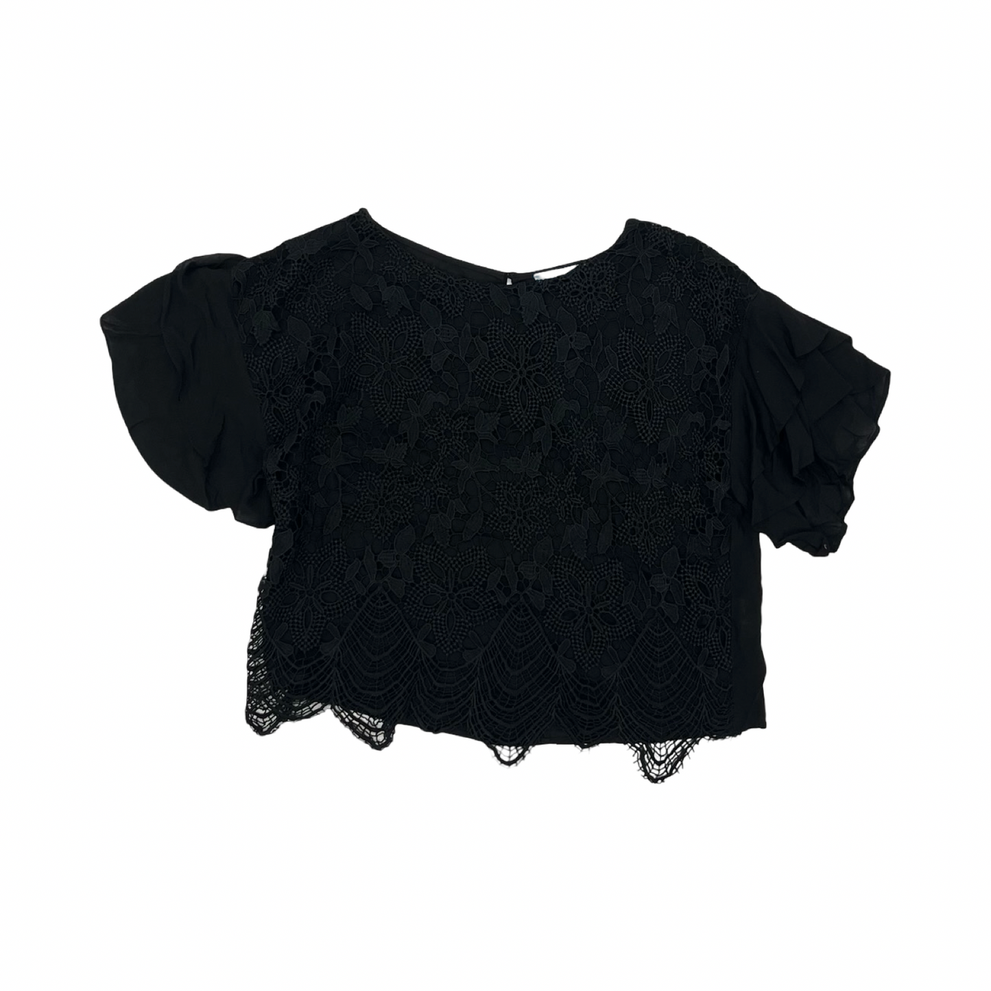 Blouse Ss By She + Sky In Black, Size:S