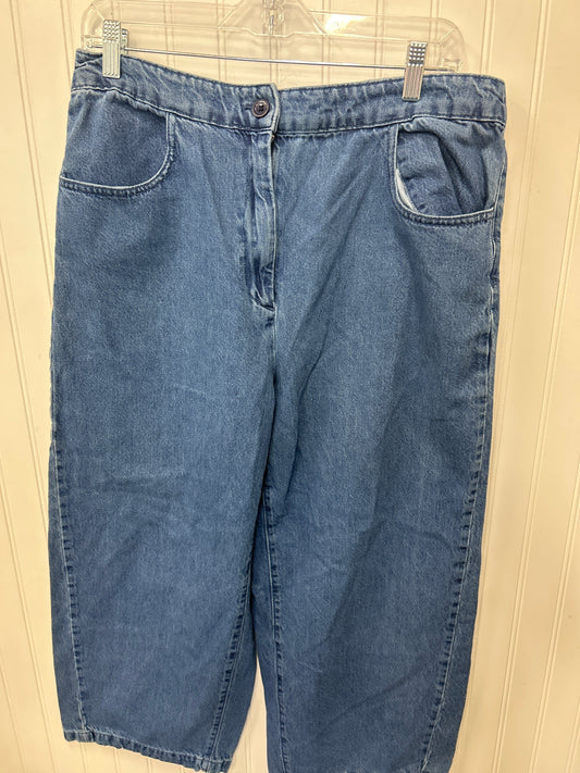 Jeans Cropped By Zara In Blue Denim, Size:Xl