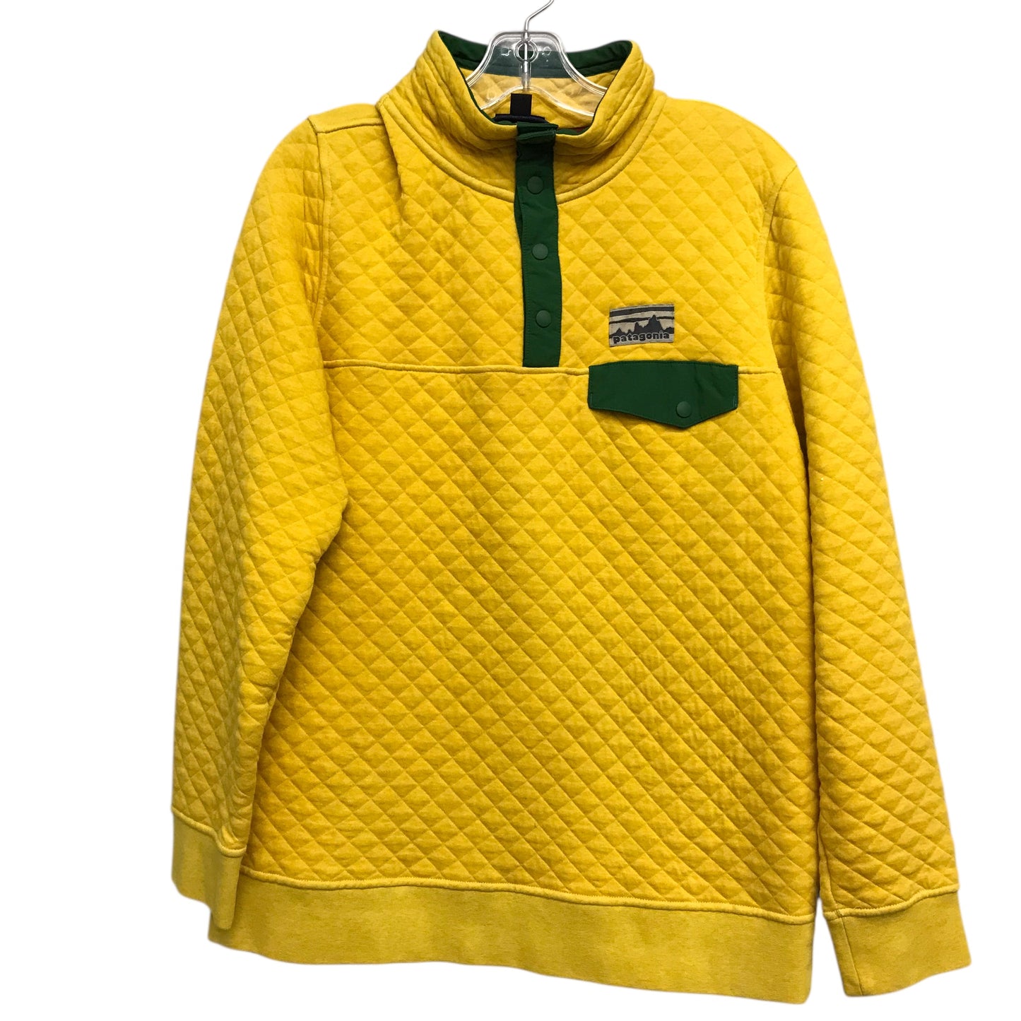 Sweatshirt Collar By Patagonia In Yellow, Size:M