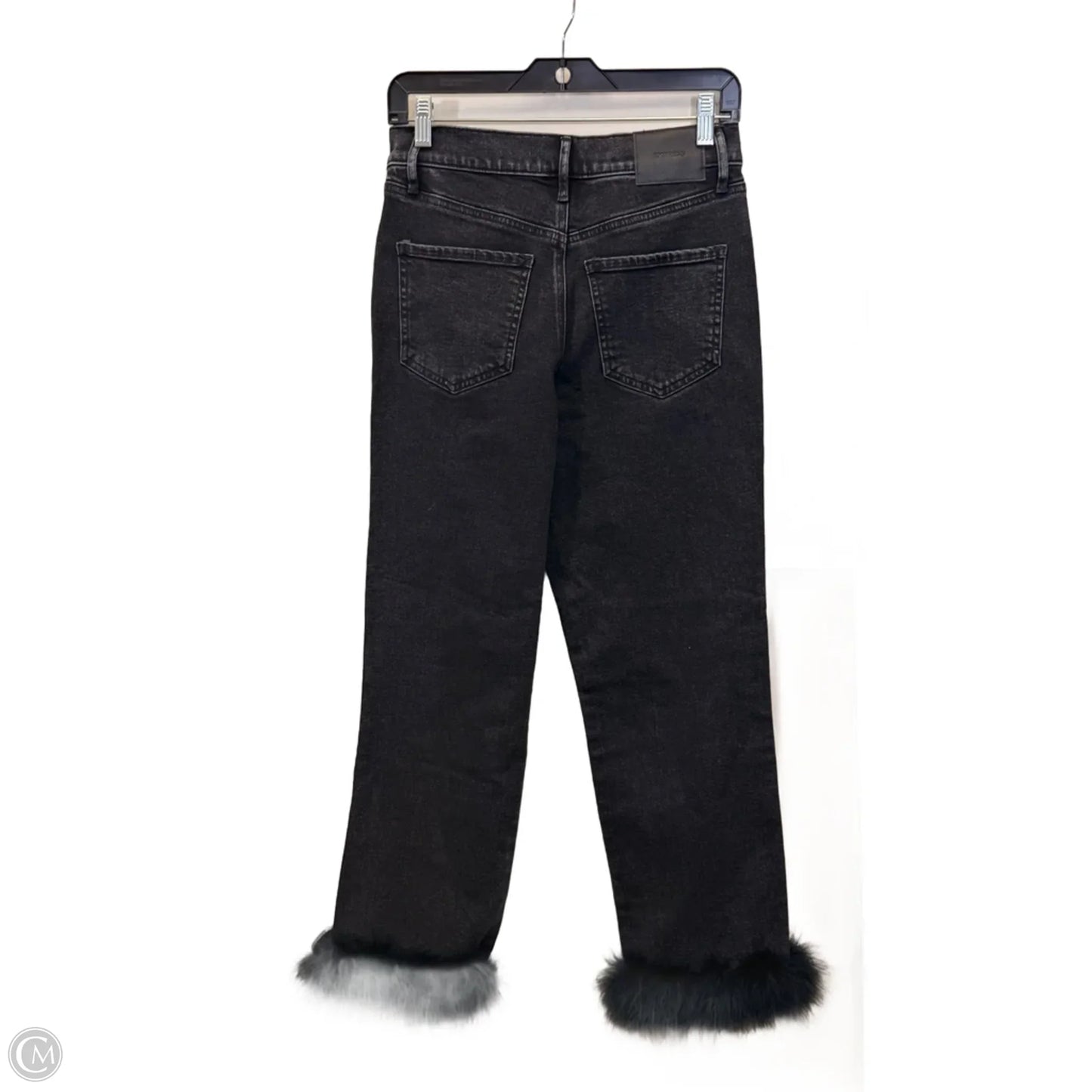 Jeans Straight By Express In Black Denim, Size: 2