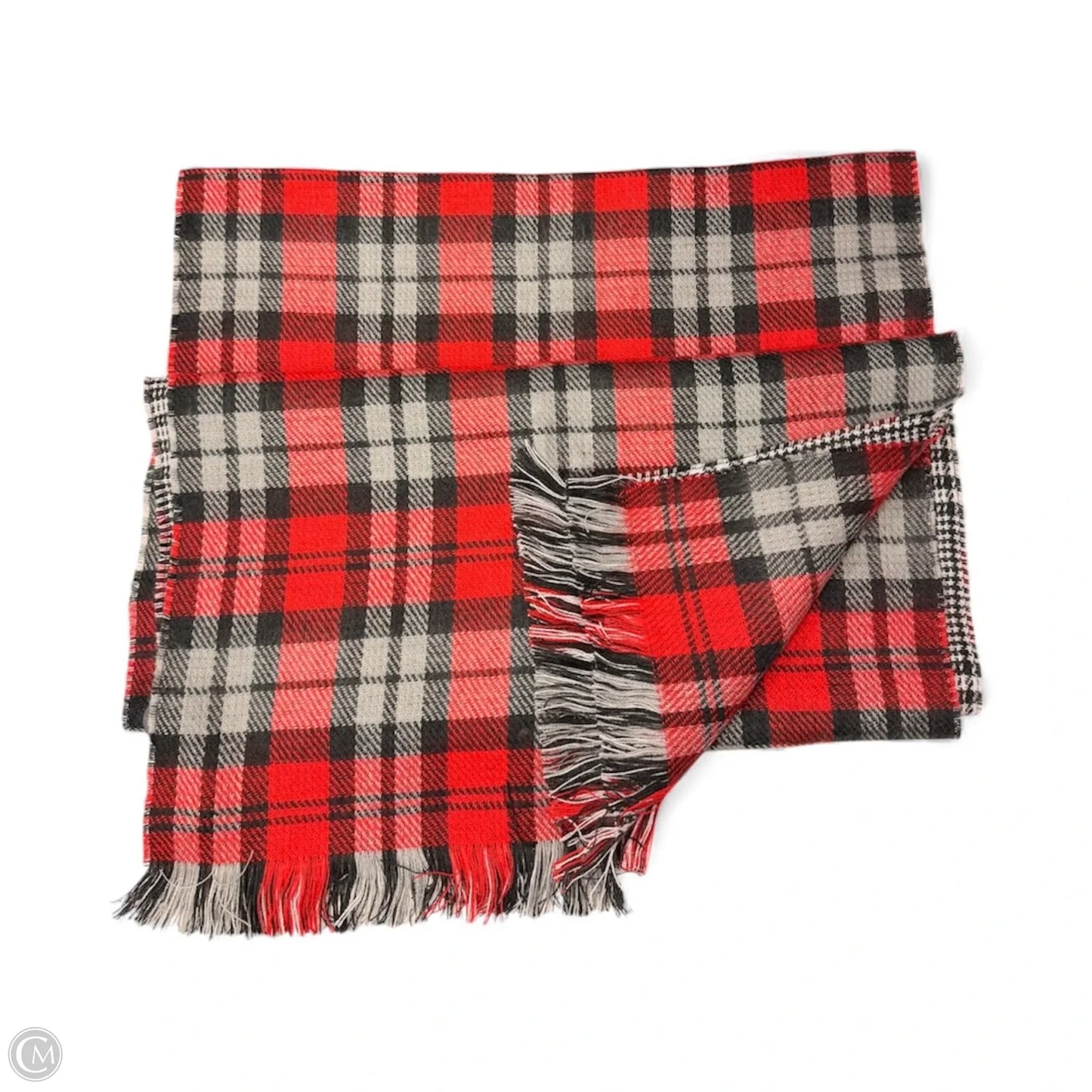 Long Scarf Winter By Limited In Grey & Red