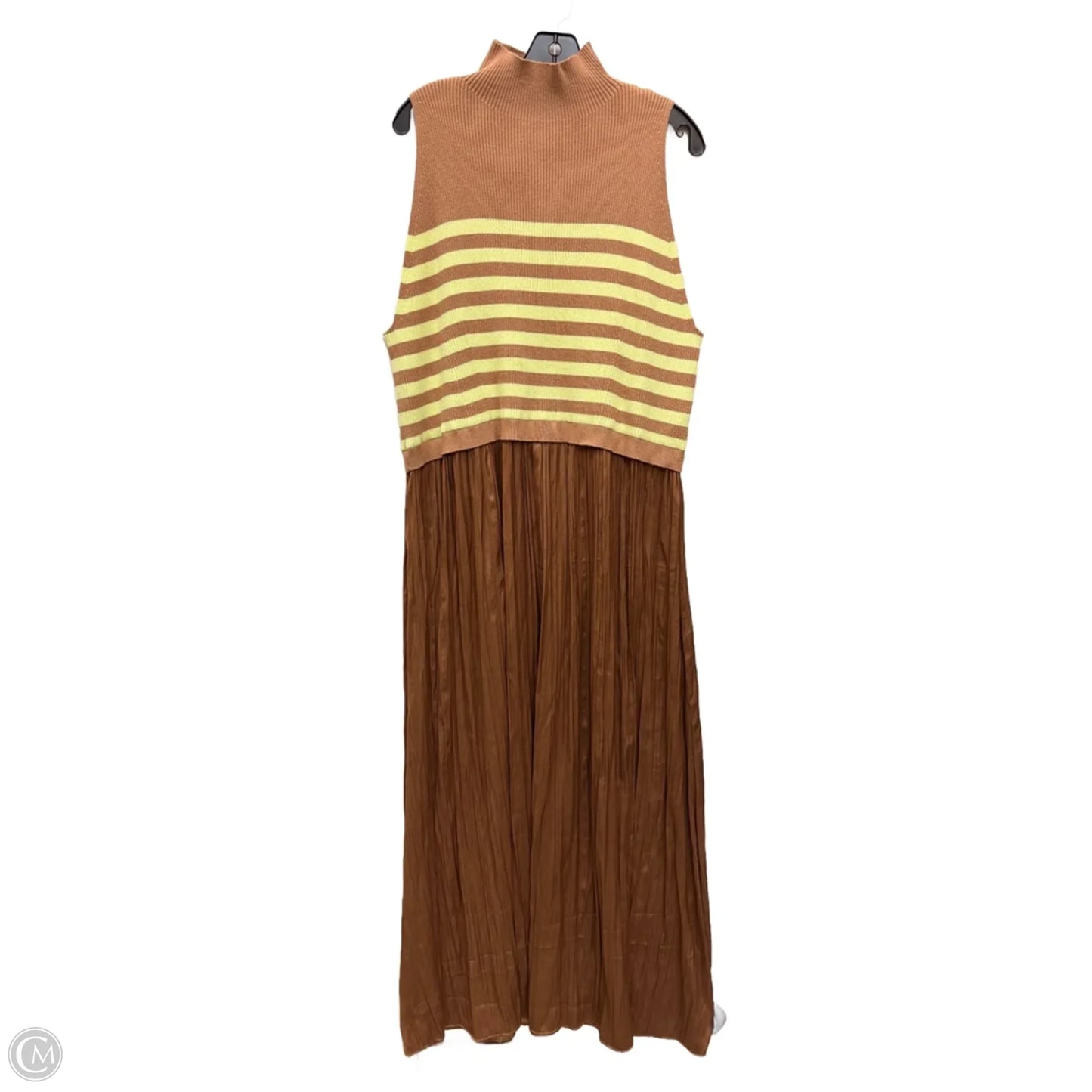 Dress Designer By Anthropologie In Brown & Green, Size: 3x