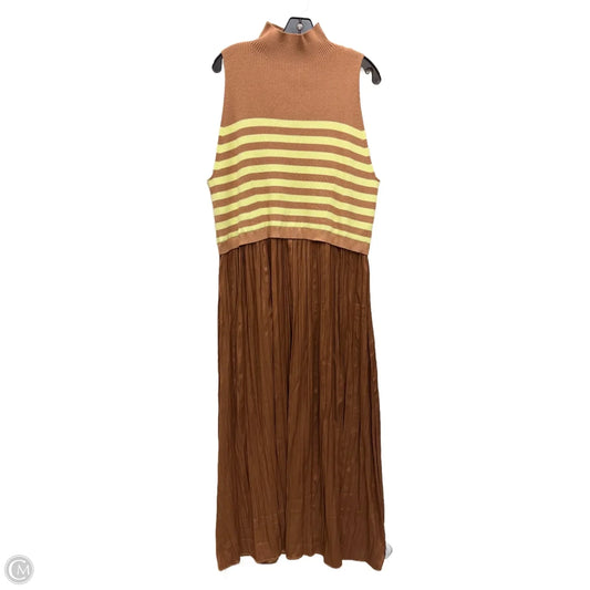 Dress Designer By Anthropologie In Brown & Green, Size: 3x