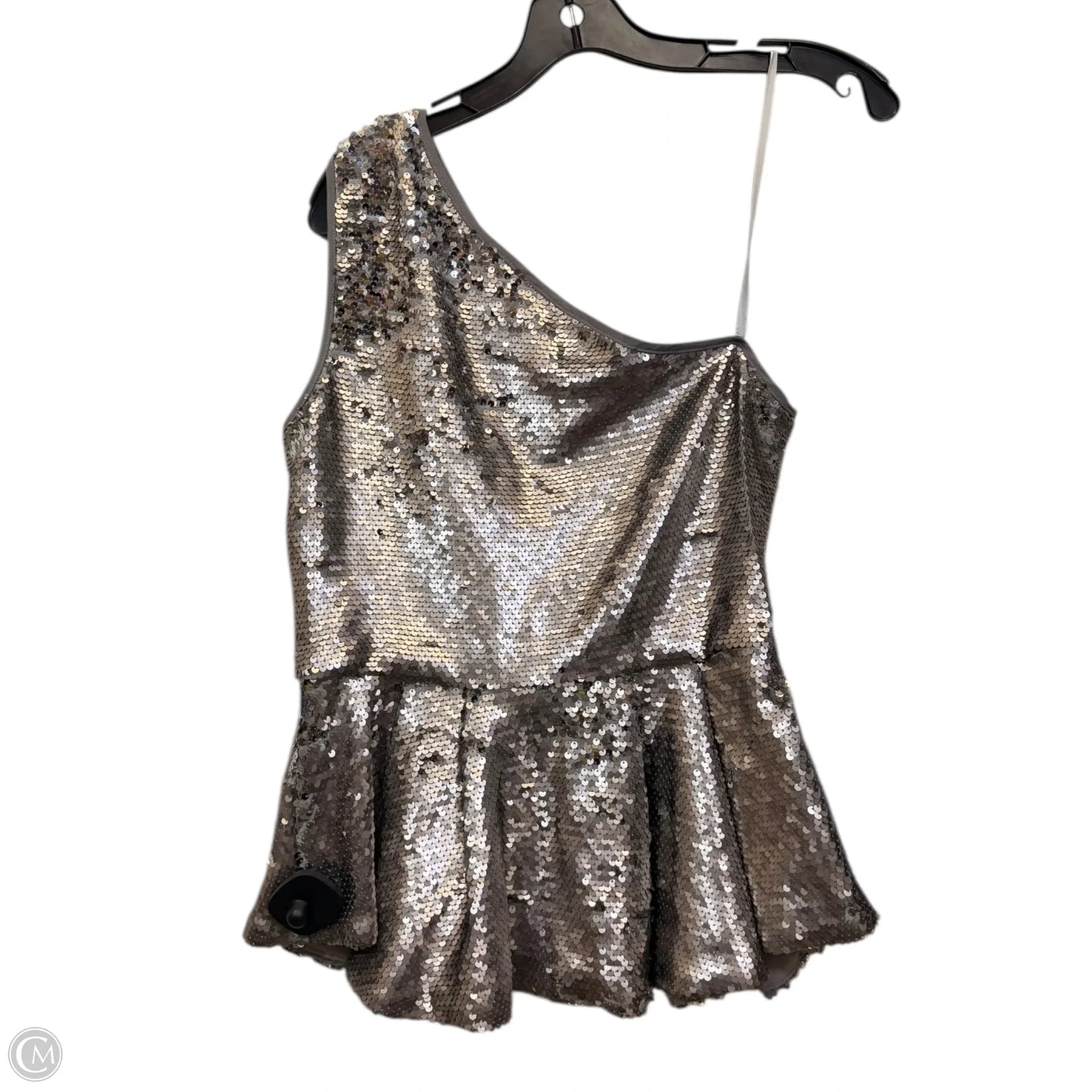 Top Sleeveless By Eliza J In Silver, Size: M