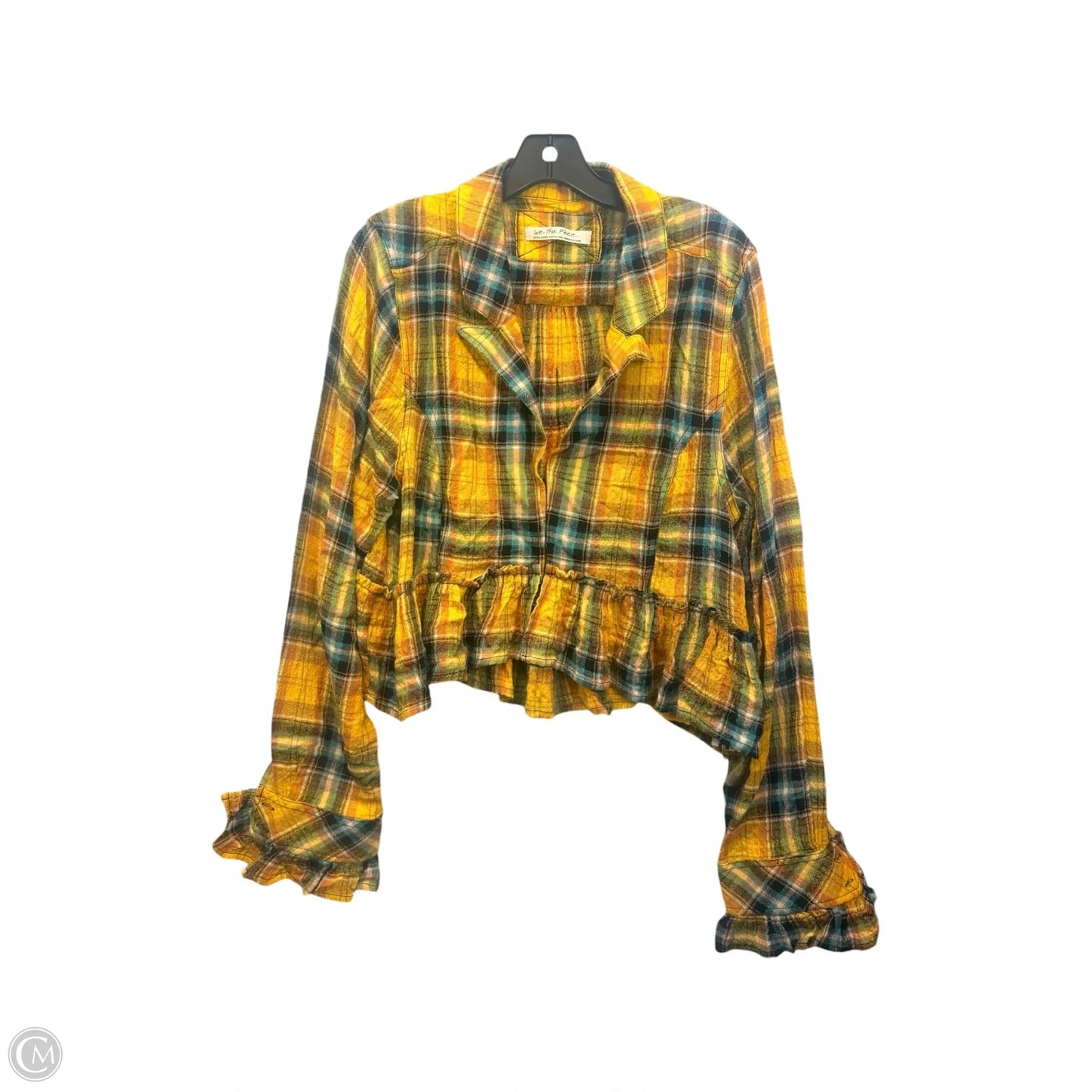 Top Long Sleeve By We The Free In Plaid Pattern, Size: Xl