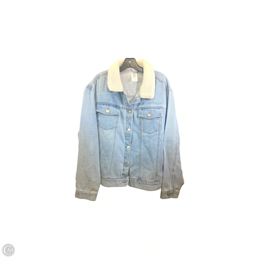 Jacket Denim By Disney In Blue & Cream, Size: 1x