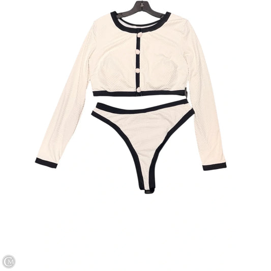 Swimsuit 2pc By Cupshe In Black & White, Size: Xl