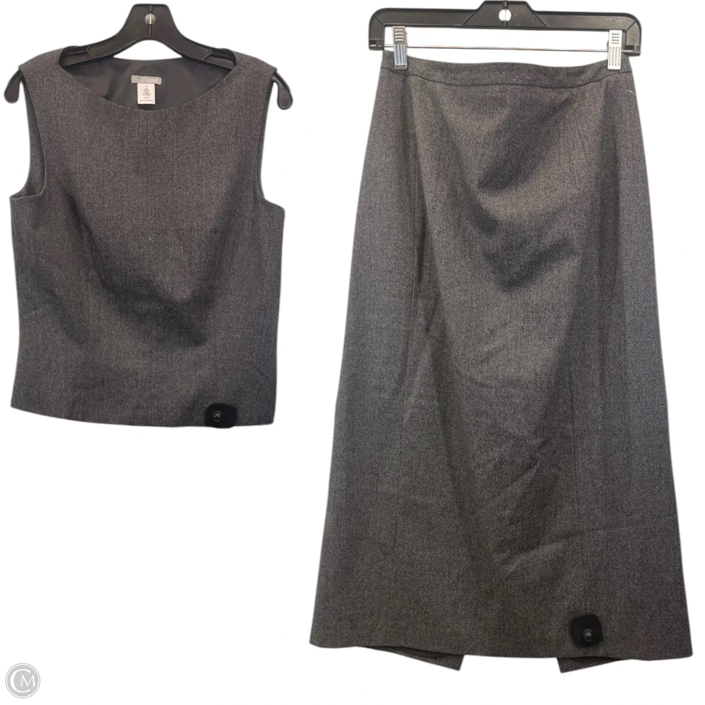Skirt Set 2pc By J. Crew In Grey, Size: L