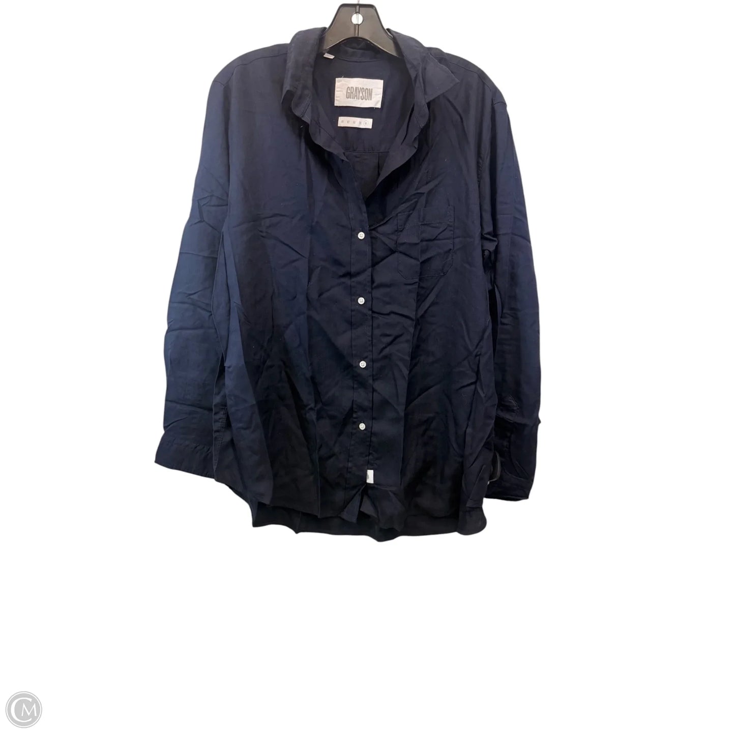 Top Long Sleeve By Grayson In Navy, Size: Xl