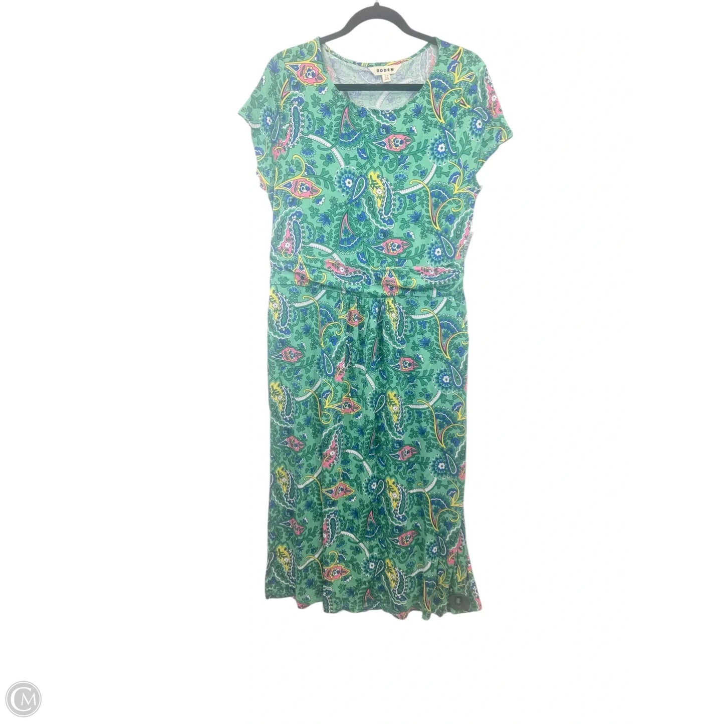 Dress Casual Midi By Boden In Blue & Green, Size: Xl