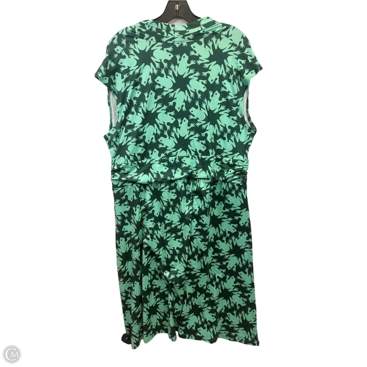 Dress Casual Midi By Leslie Evers In Green, Size: 1x