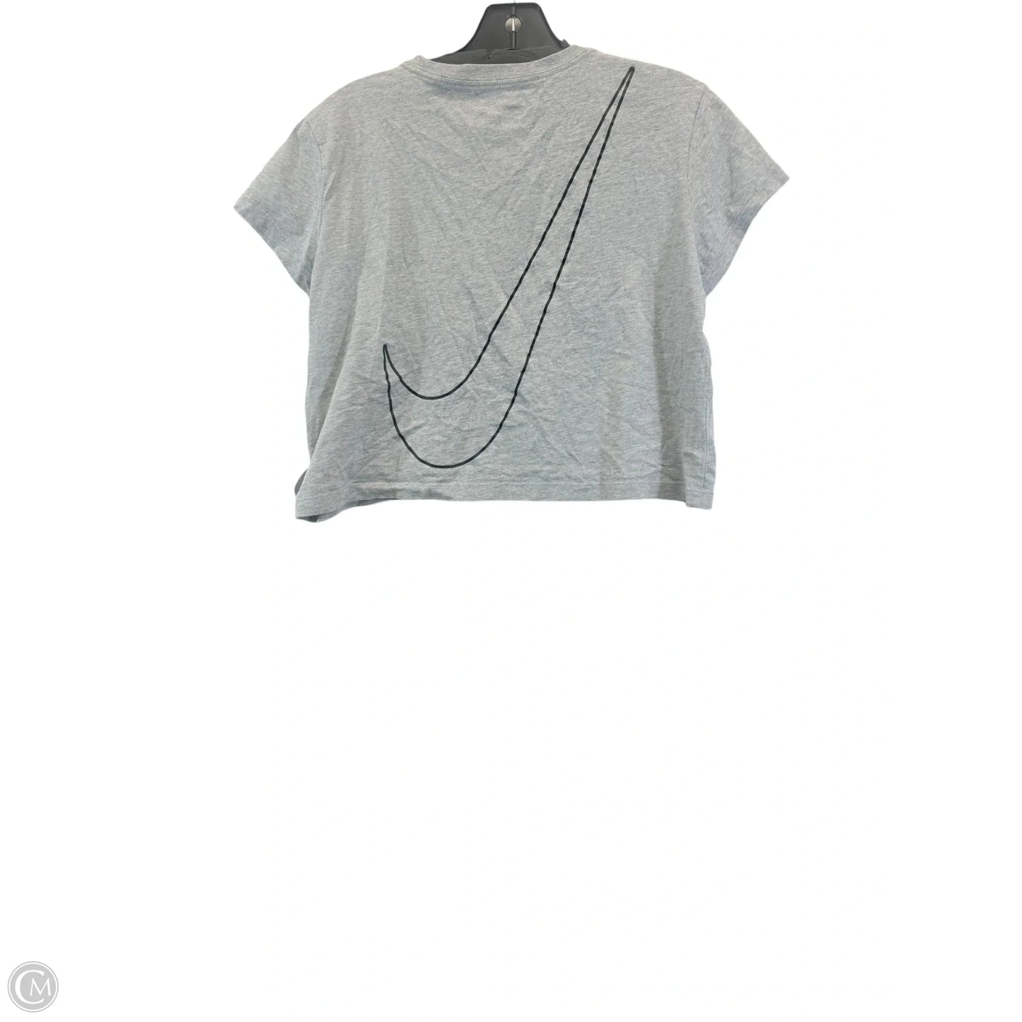 Athletic Top Short Sleeve By Nike Apparel In Grey, Size: M