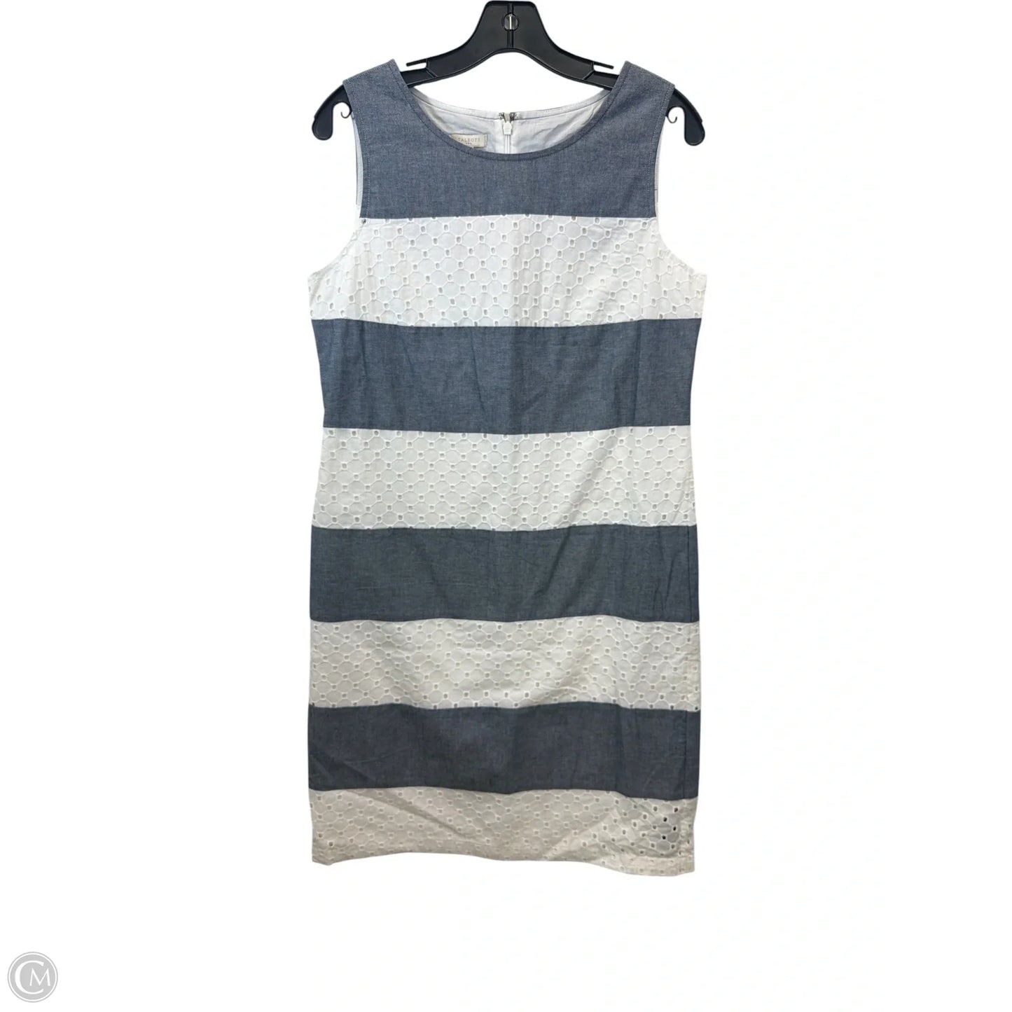 Dress Casual Midi By Talbots In Blue & White, Size: S