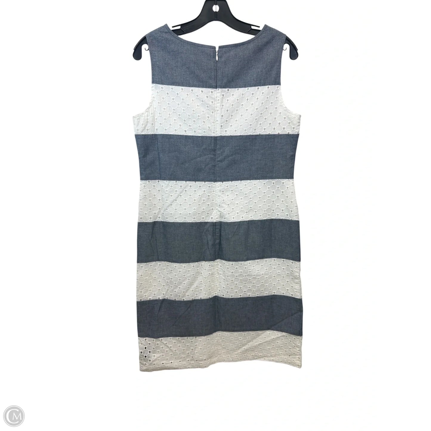 Dress Casual Midi By Talbots In Blue & White, Size: S