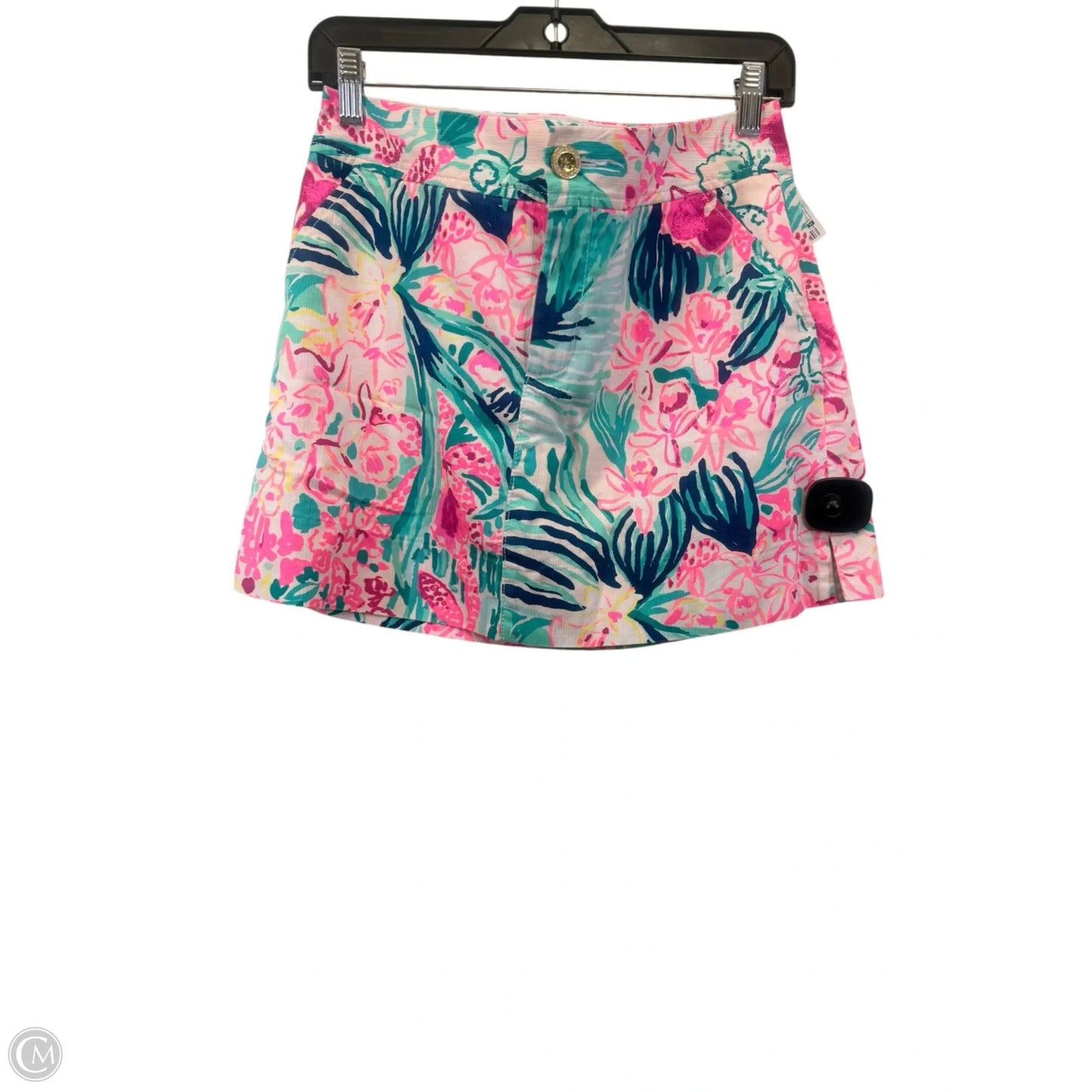 Shorts Designer By Lilly Pulitzer In Green & Pink, Size: M