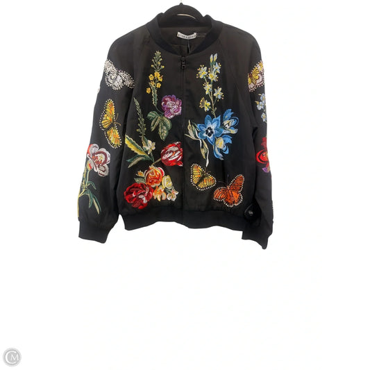 Jacket Designer By Alice + Olivia In Floral Print, Size: Xl