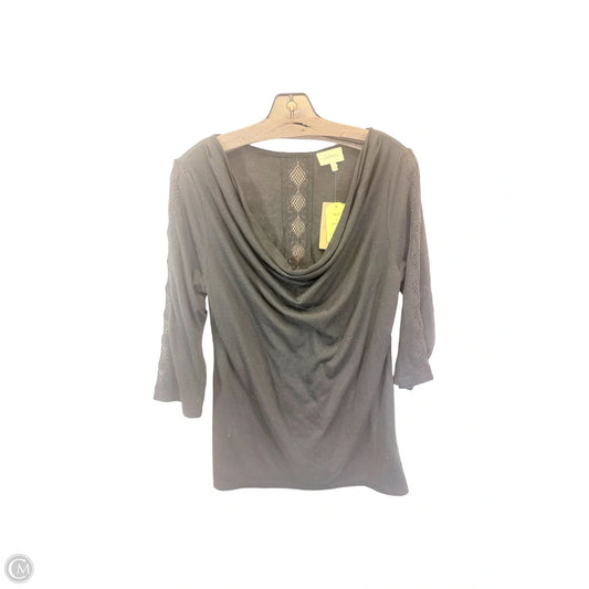 Top 3/4 Sleeve By Deletta In Black, Size: M