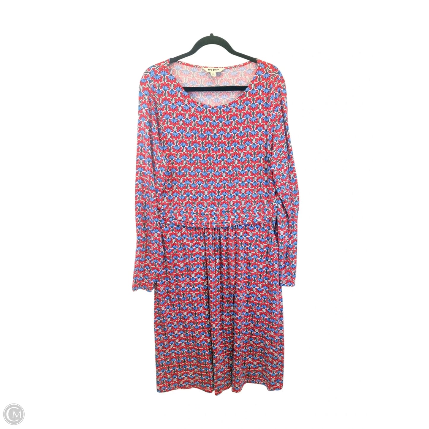 Dress Casual Midi By Boden In Blue & Red & White, Size: Xl