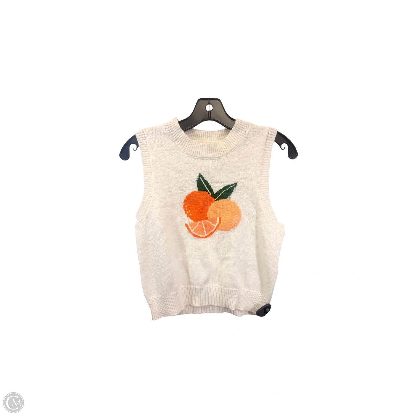Top Sleeveless By Jessica Simpson In Orange & Tan, Size: S