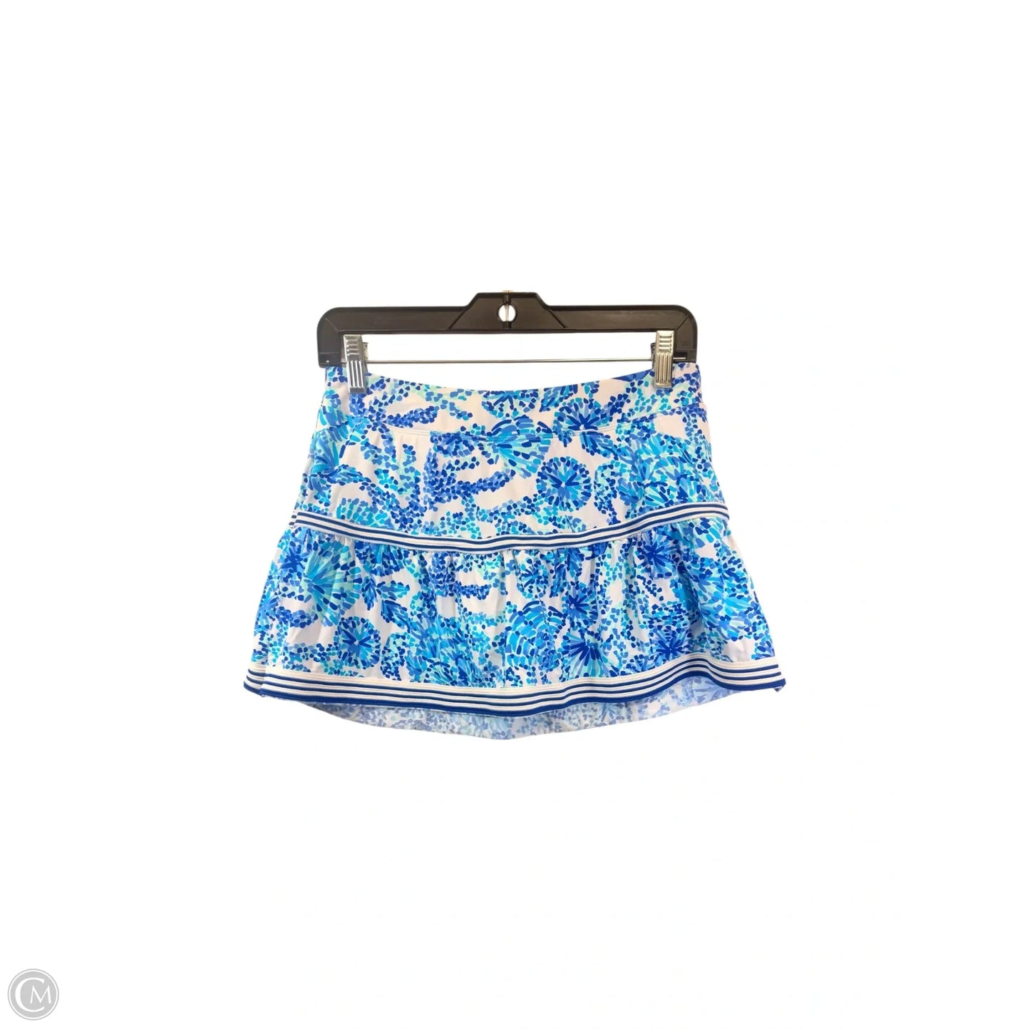 Skort Designer By Lilly Pulitzer In Blue & White, Size: S