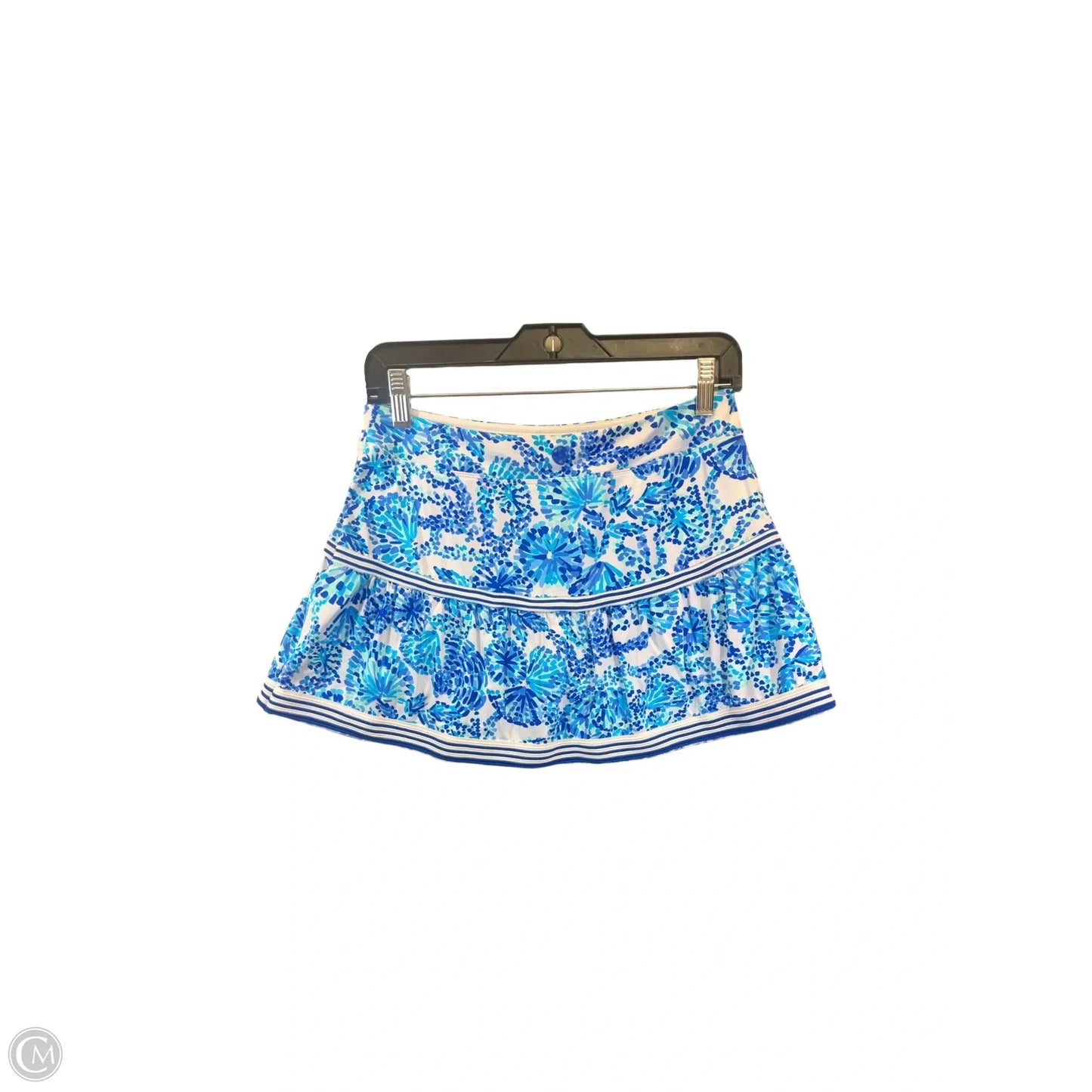 Skort Designer By Lilly Pulitzer In Blue & White, Size: S