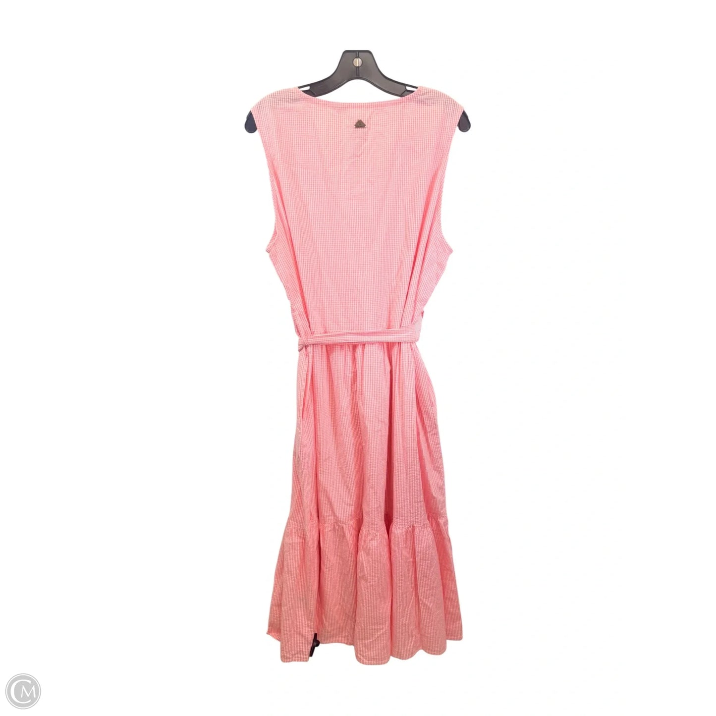 Dress Casual Maxi By Barbour In Pink & White, Size: 14