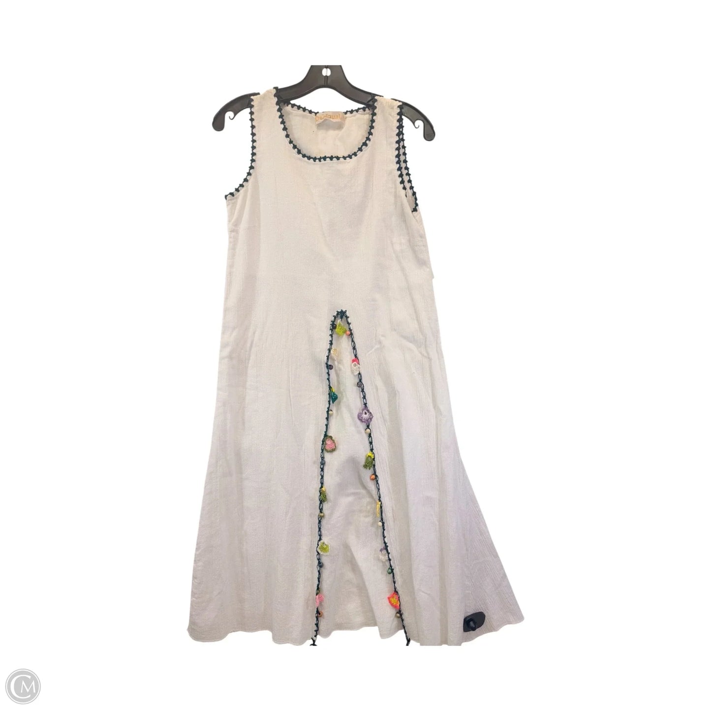 Dress Casual Maxi By Desigual In White, Size: L