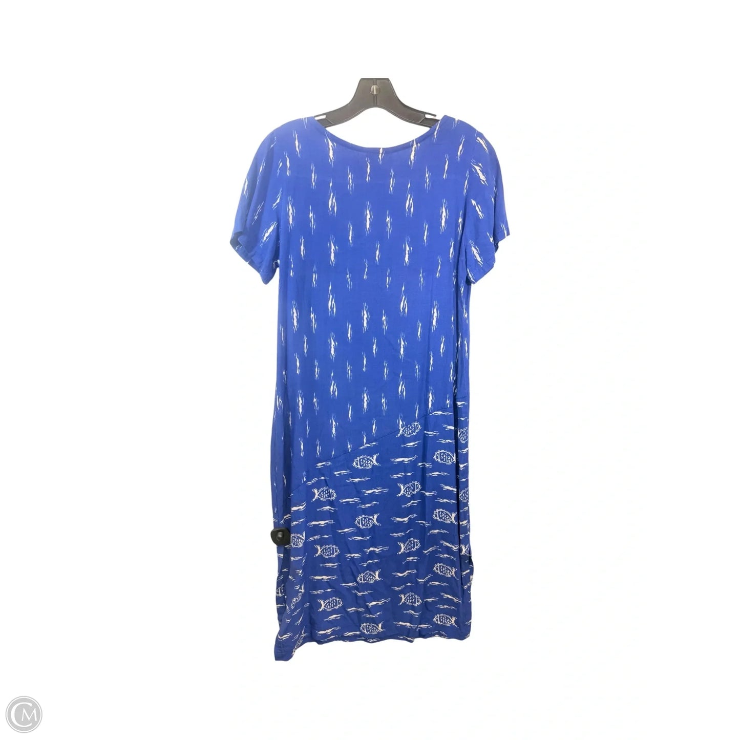 Dress Casual Maxi By Club Mystique In Blue & White, Size: S