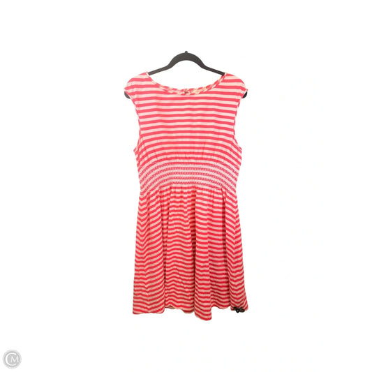 Dress Designer By Kate Spade In Pink & White, Size: Xl