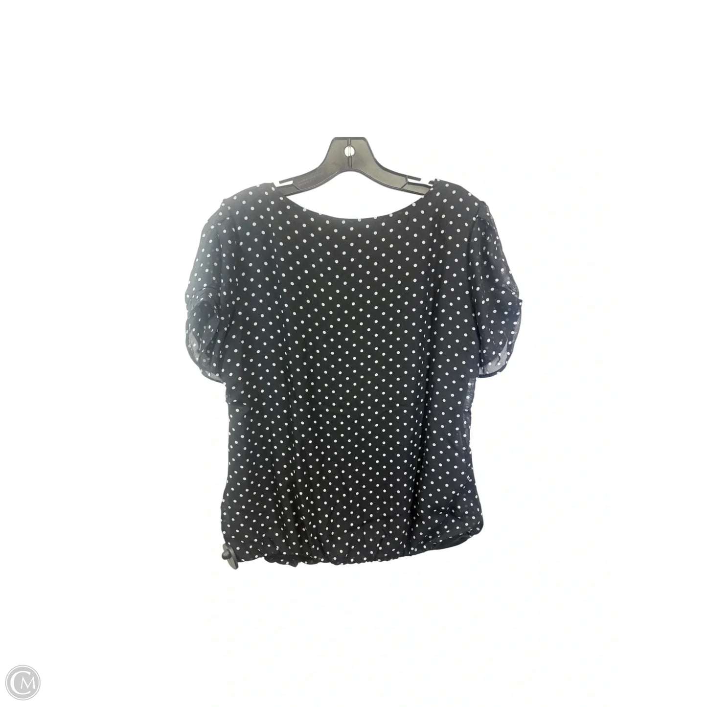 Top Short Sleeve By Sara Michelle In Black & White, Size: L